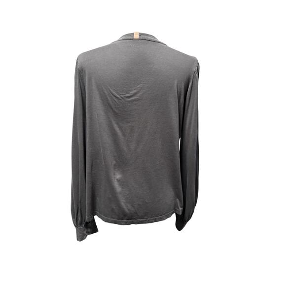 Lunya Organic Pima Cotton Long Sleeve Two Tee Bundle Pink and Grey Size Medium - Picture 14 of 14